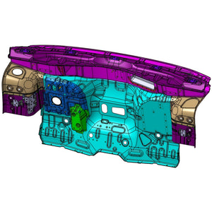 Car front panel assembly